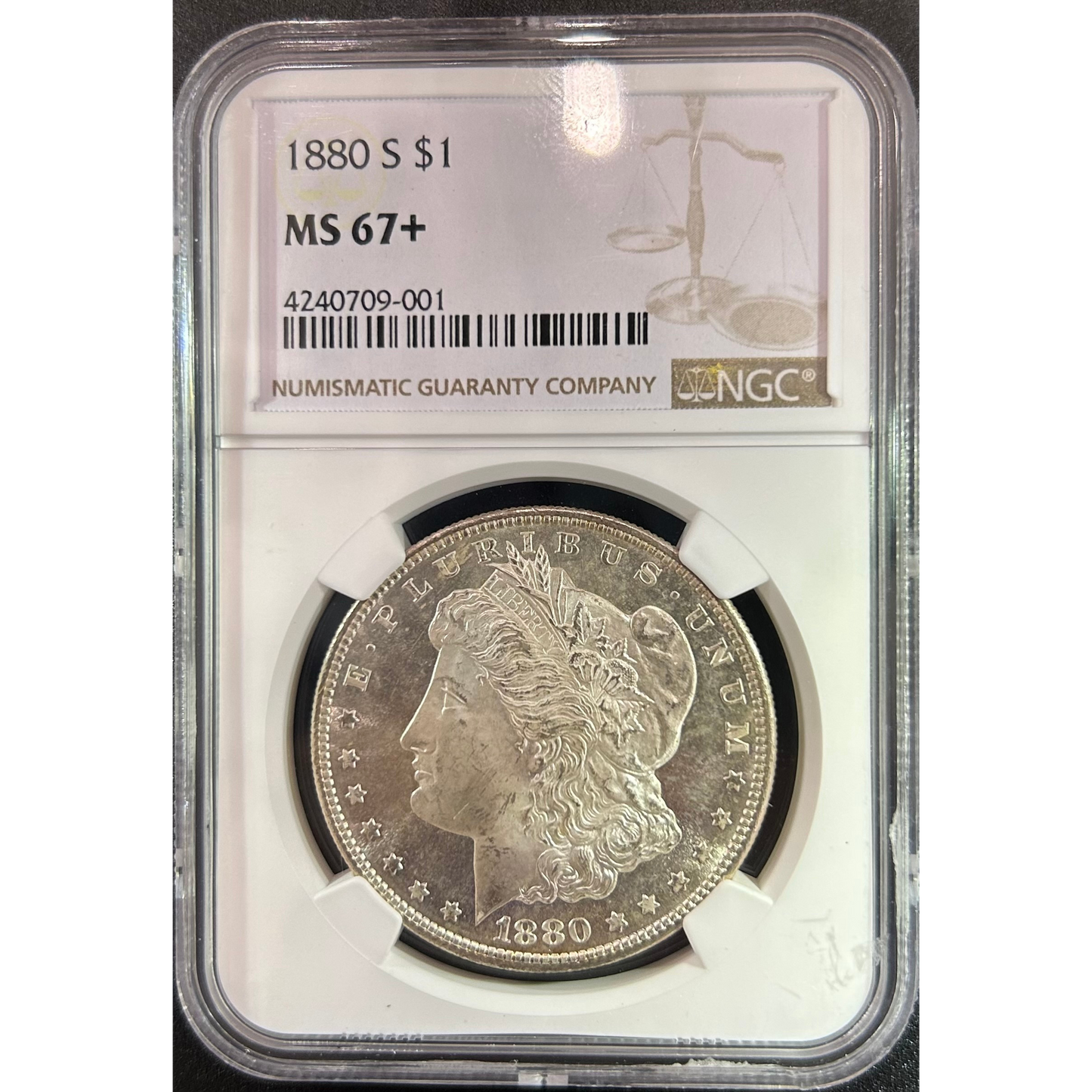 1880-S Morgan Silver Dollar - NGC MS 67+ (RARE) - Titan Treasure Trove