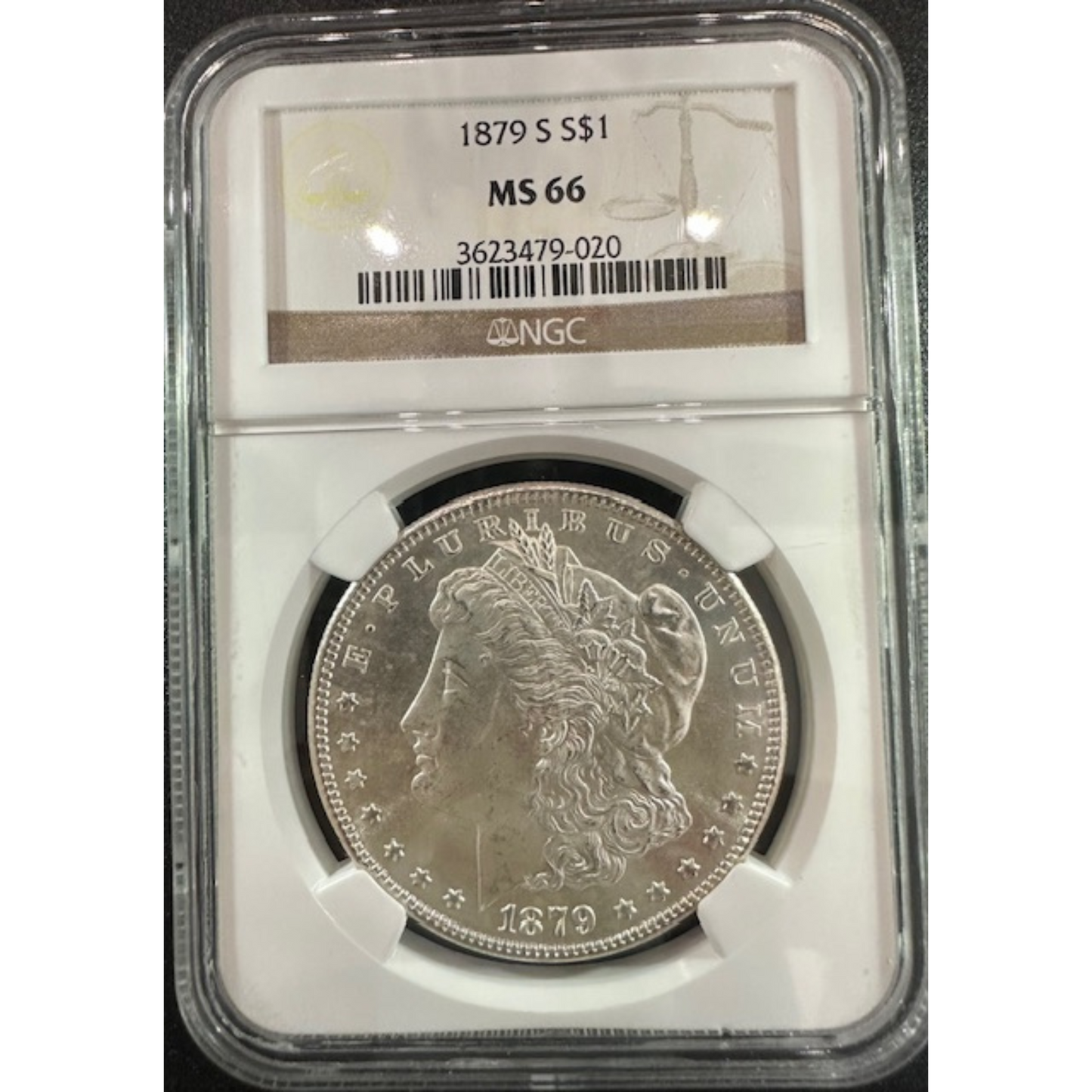 1879-S Morgan Silver Dollar - NGC MS 66 - Titan Treasure Trove