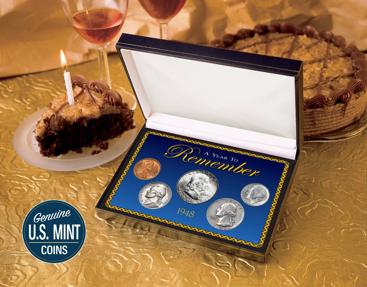1948 Time Capsule Coin Collection | Half Dollar, Quarter, Dime, Nickel and Penny Set - Titan Treasure Trove