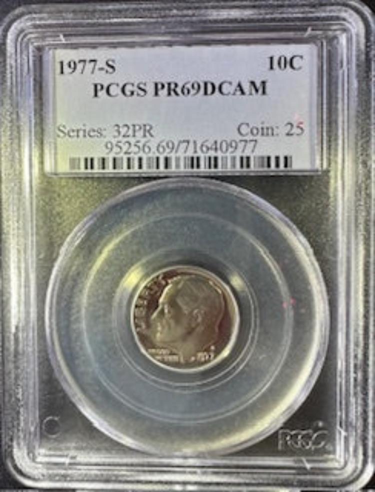 1977-S Roosevelt Dime | PCGS PR69 DCAM - Titan Treasure Trove