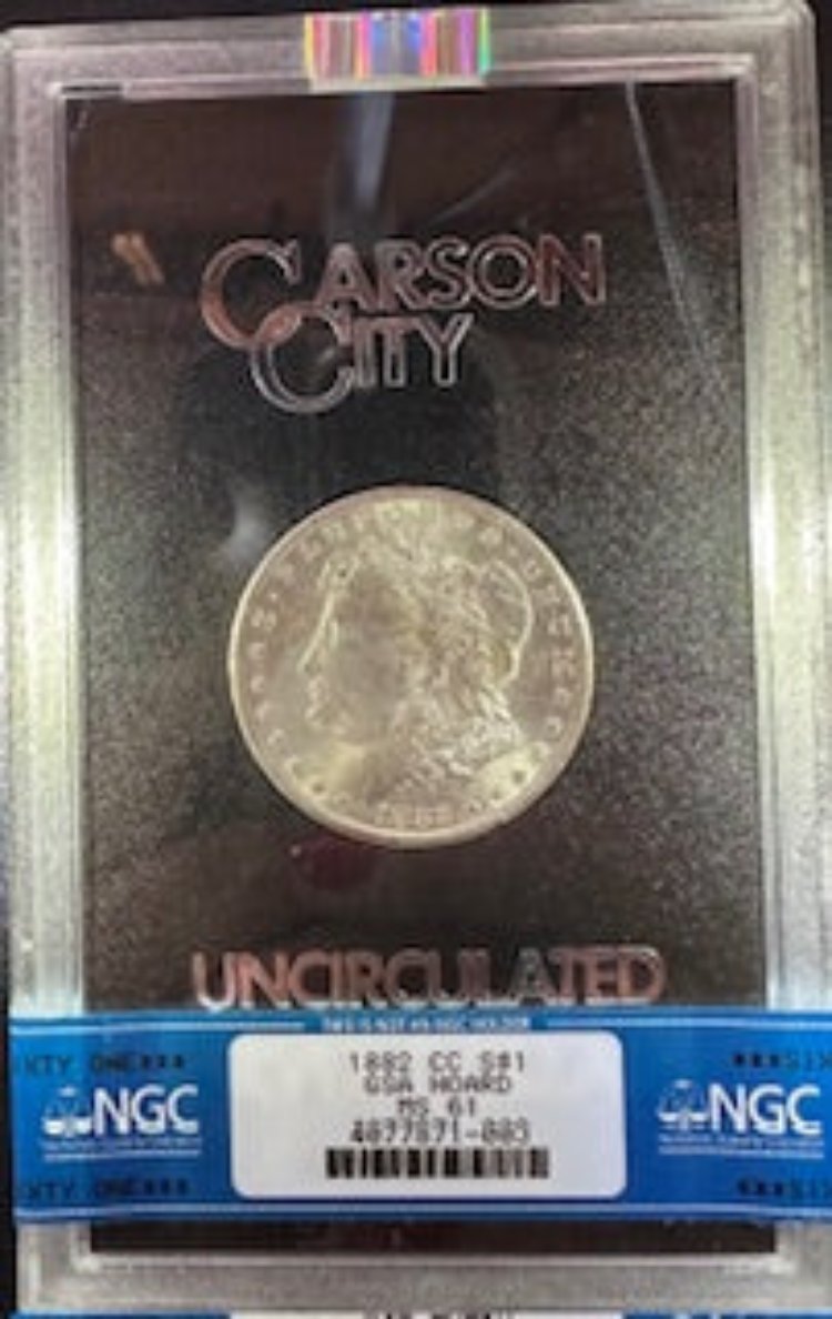 1882 Carson City Morgan Silver Dollar - MS 61 Uncirculated (GSA BOX and Certificate) - Titan Treasure Trove