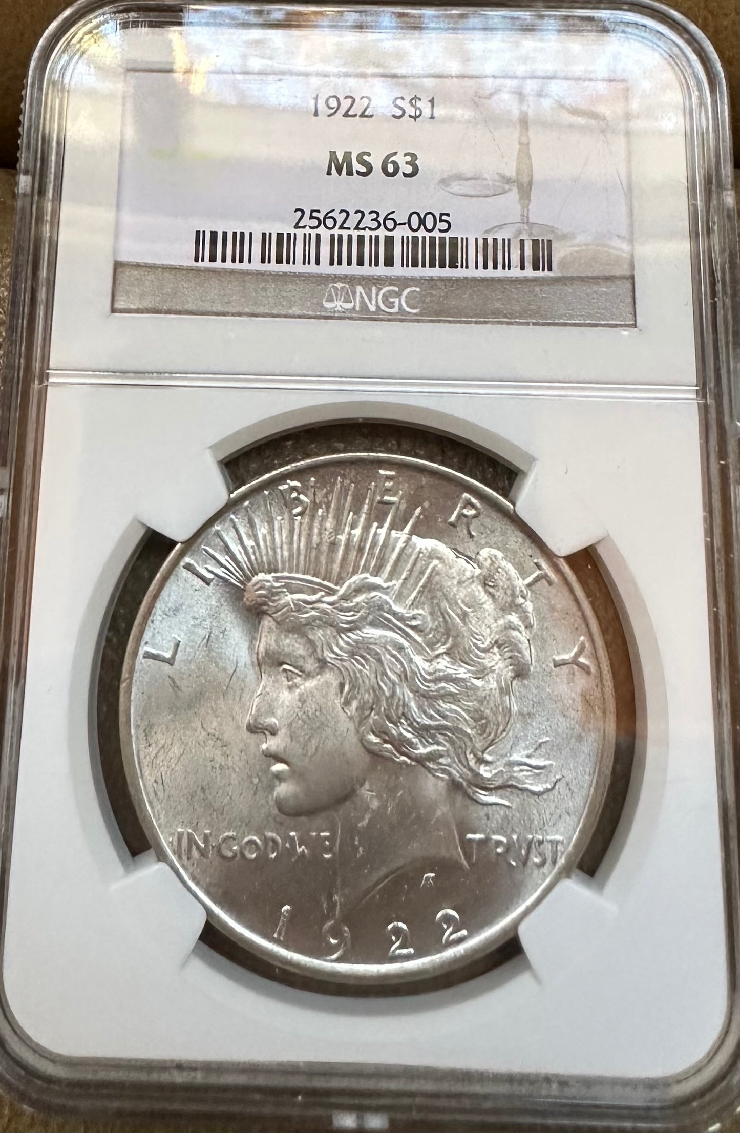 1922 Peace Silver Dollar - NGC MS63 - Titan Treasure Trove