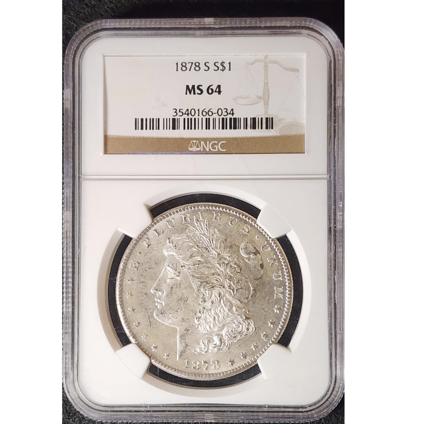 1878-S Morgan Silver Dollar - NGC MS 64 - Titan Treasure Trove
