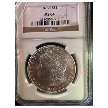 1878-S Morgan Silver Dollar - NGC MS 64