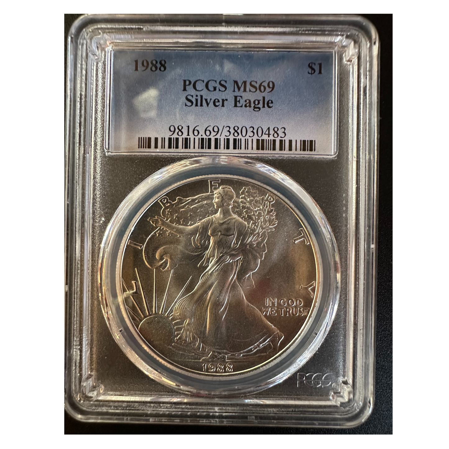 1988 American Silver Eagle - PCGS MS69