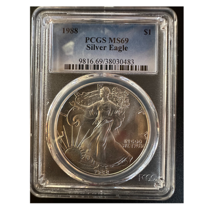 1988 American Silver Eagle - PCGS MS69