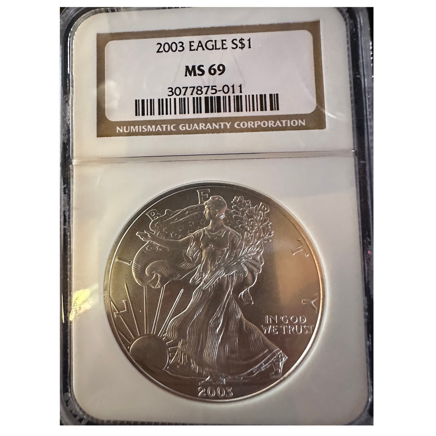 2003 NGC MS69 Silver Eagle S