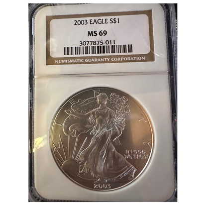 2003 NGC MS69 Silver Eagle S