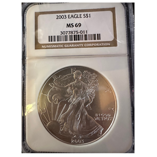 2003 NGC MS69 Silver Eagle S