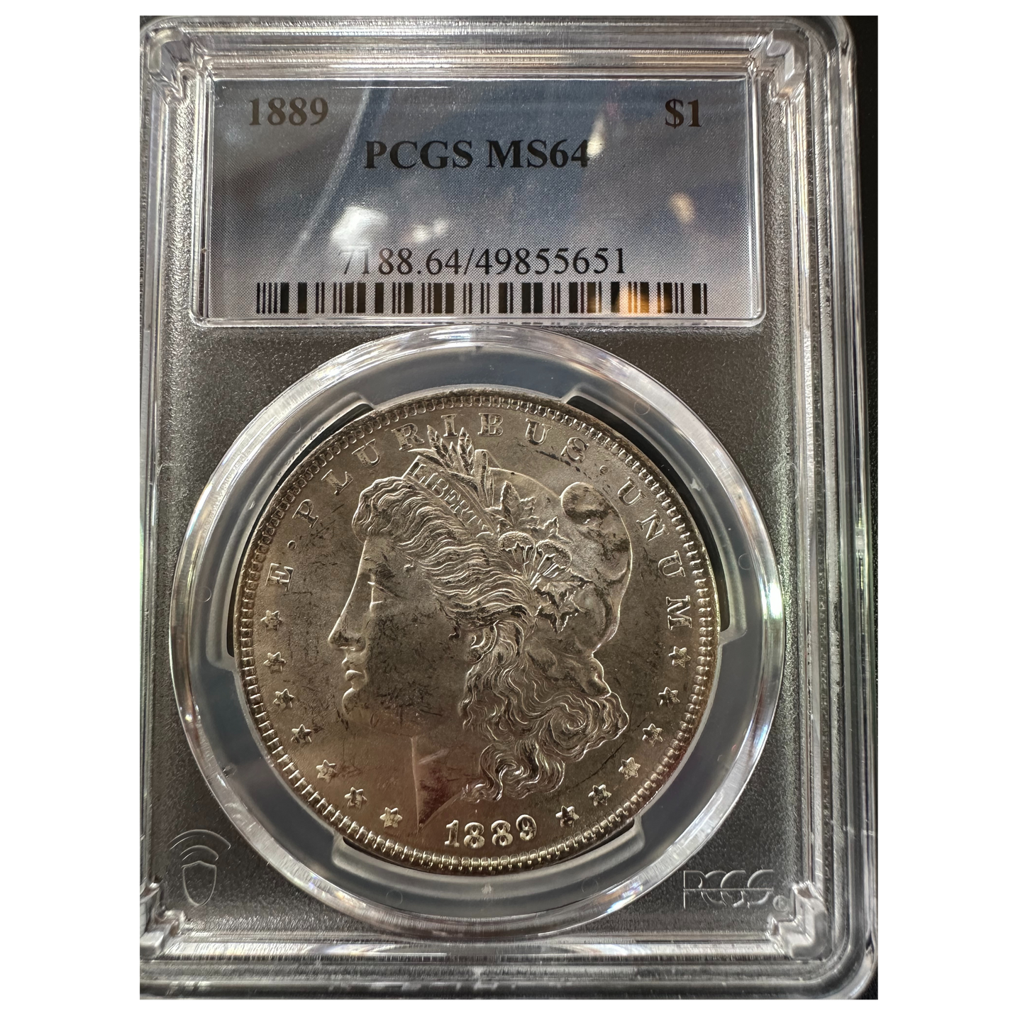 1889 Morgan Silver Dollar - PCGS MS64