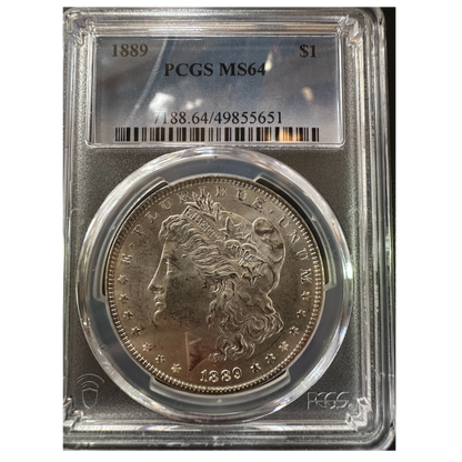 1889 Morgan Silver Dollar - PCGS MS64