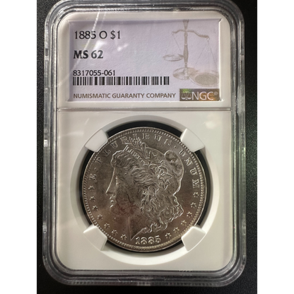 1885-O Morgan Silver Dollar - MS62