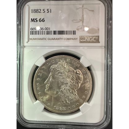 1882-S Morgan Silver Dollar - NGC MS 66