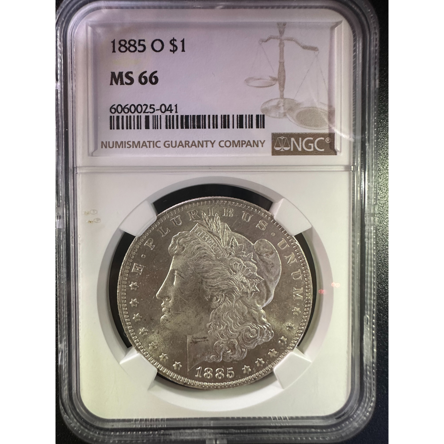 1885-O Morgan Silver Dollar - NGC MS 66