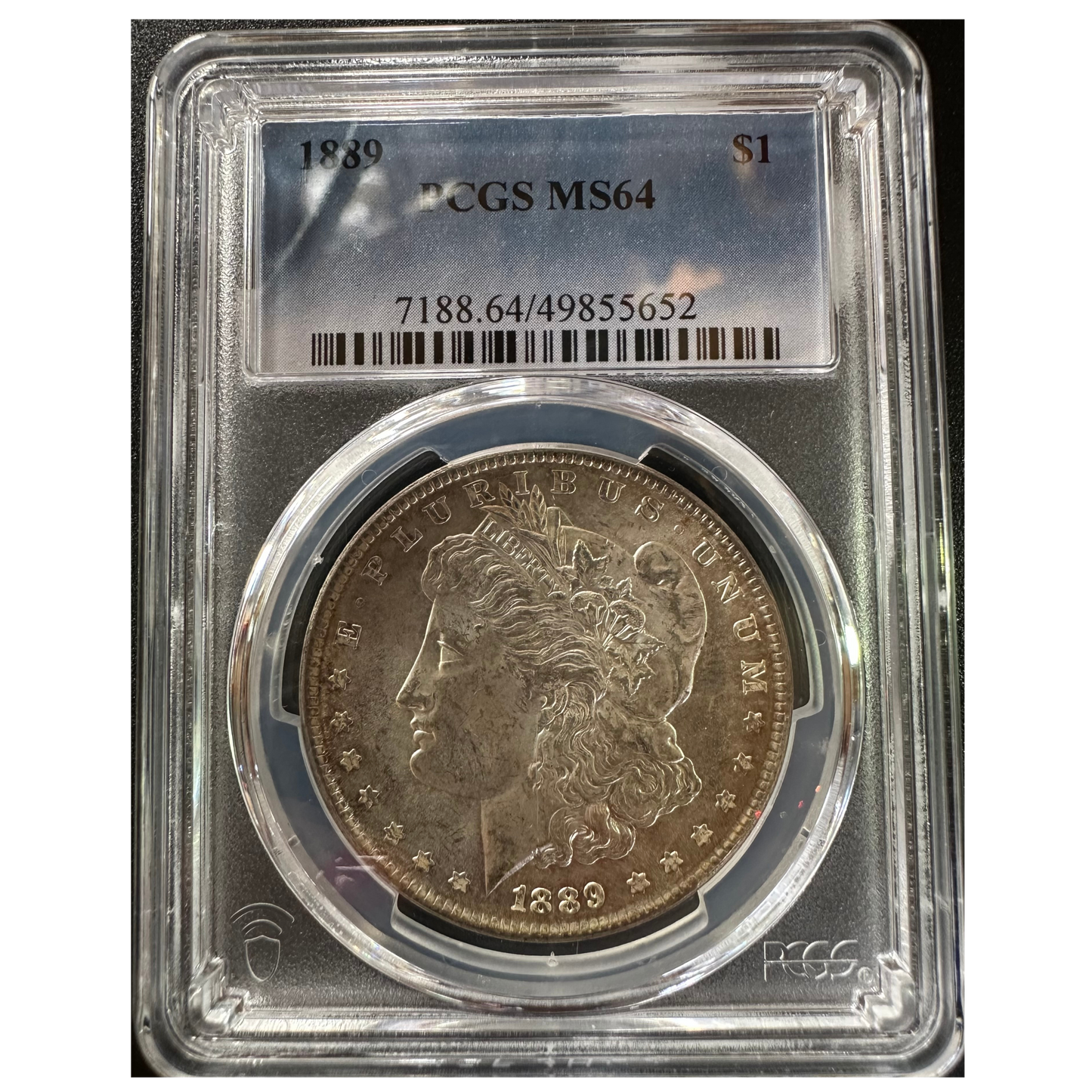 1889 Morgan Silver Dollar - PCGS MS64