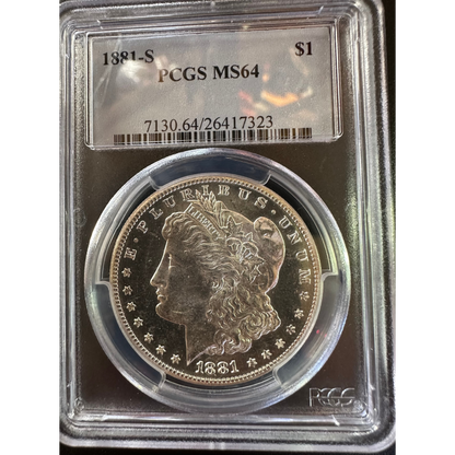 1881-S Morgan Silver Dollar - PCGS MS64