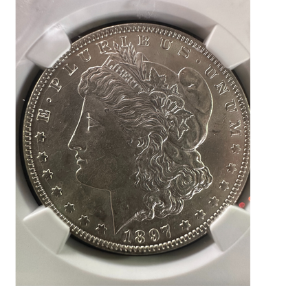 1897-O Morgan Silver Dollar - AU58