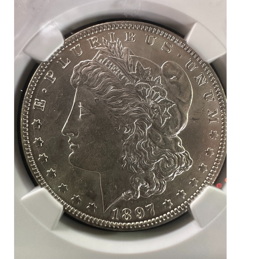 1897-O Morgan Silver Dollar - AU58