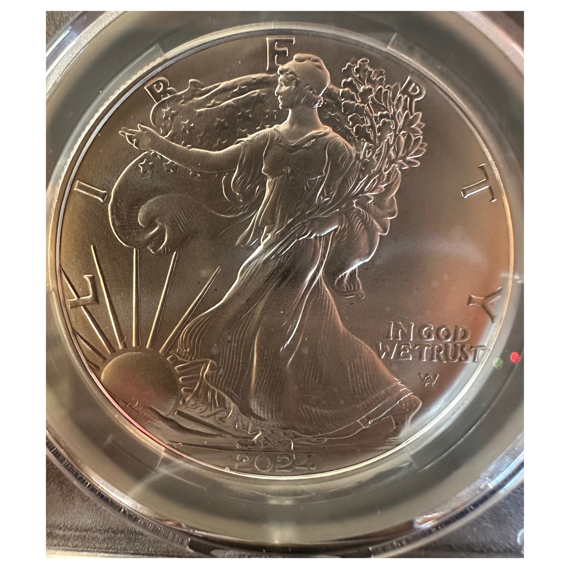 2024 American Silver Eagle - CAC MS70 First Day of Issue - Titan Treasure Trove