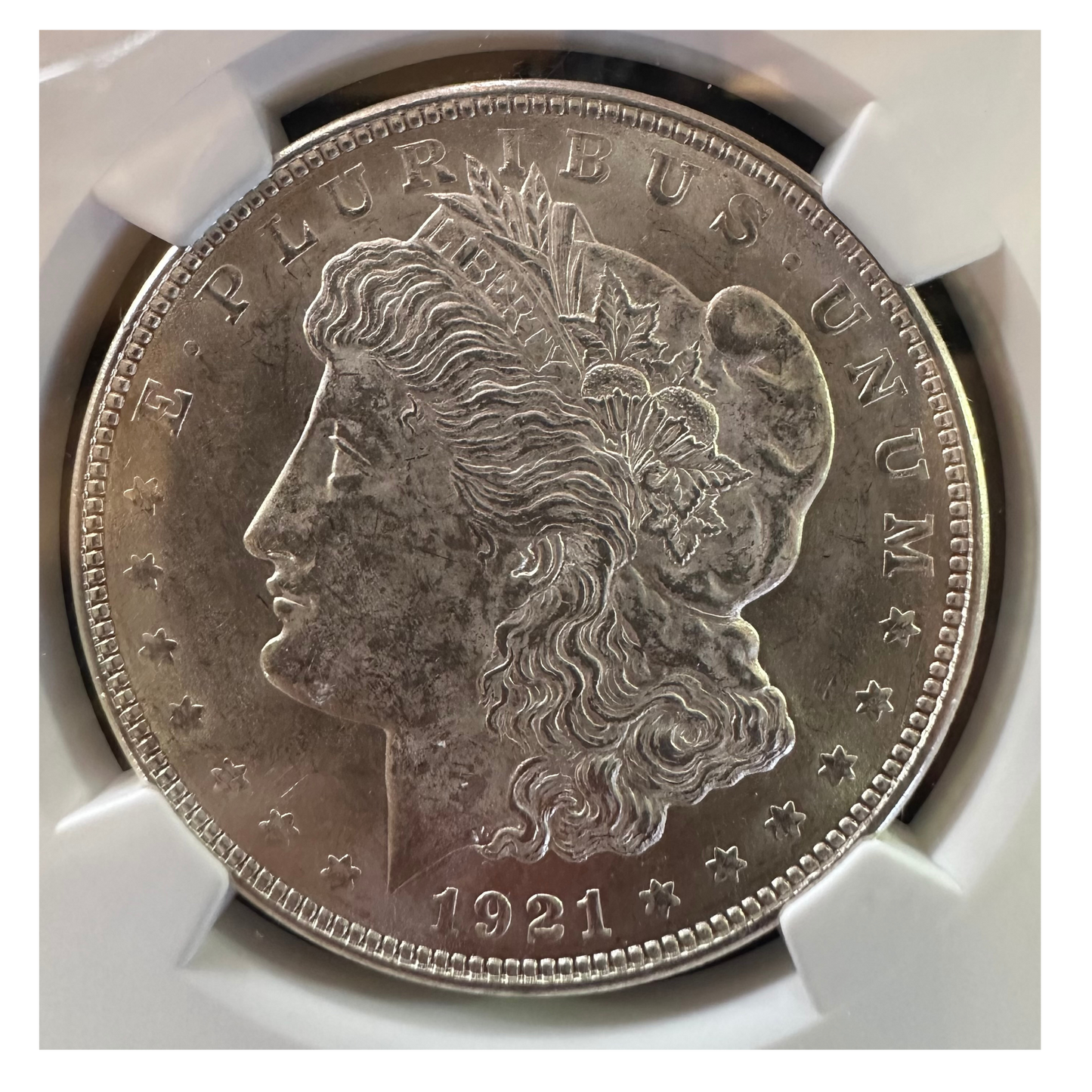 1921-D Morgan Silver Dollar - NGC MS63