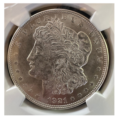 1921-D Morgan Silver Dollar - NGC MS63