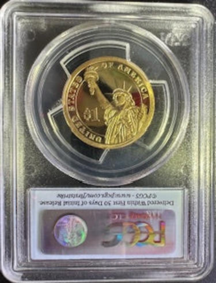 2007-S John Adams Presidential Dollar - PCGS PR69 Proof/DCAM