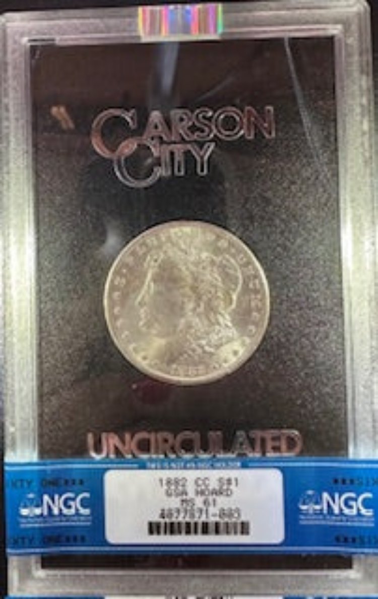 1882 Carson City Morgan Silver Dollar - MS 61 Uncirculated (GSA BOX and Certificate)