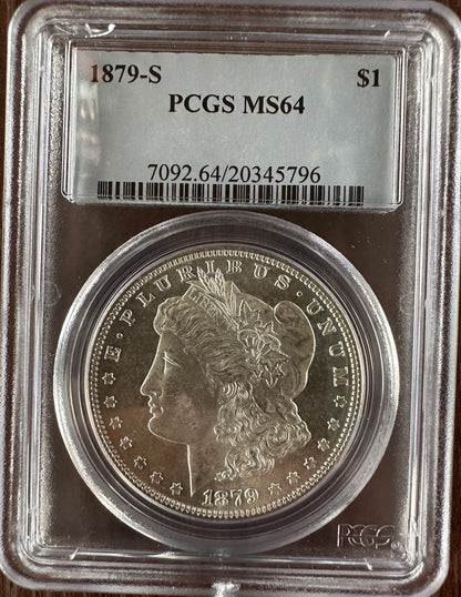 1879-S Morgan Silver Dollar – PCGS MS64 | A High-Grade Classic from San Francisco