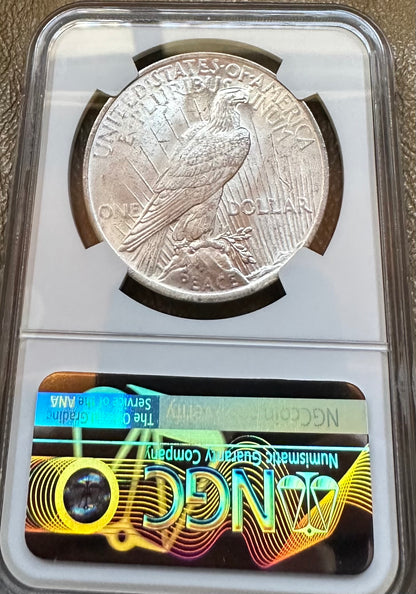 1923 Peace Silver Dollar-NGC MS63