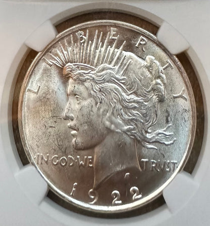 1922 Peace Silver Dollar - NGC MS63