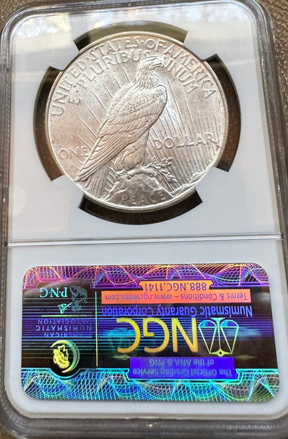 1922 Peace Silver Dollar - NGC MS63