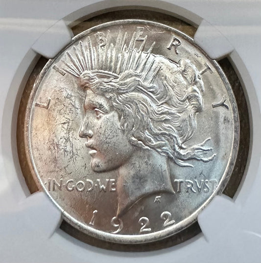 1922 Peace Silver Dollar - NGC  MS63