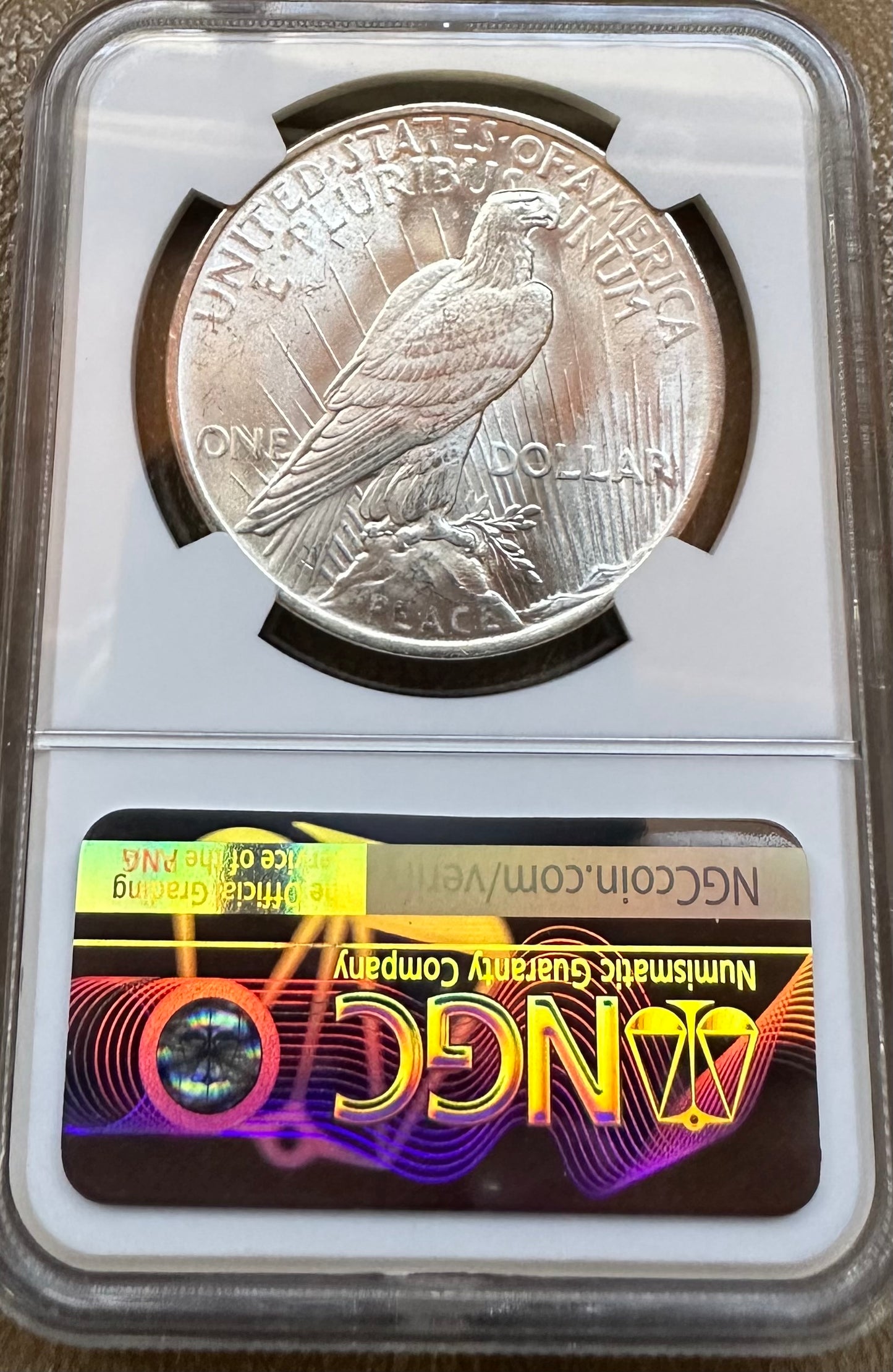 1922 Peace Silver Dollar - NGC  MS63