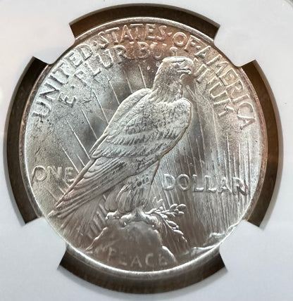 1922 Peace Silver Dollar - NGC  MS63