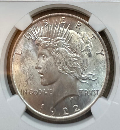 1922 Peace Silver Dollar - NGC MS63