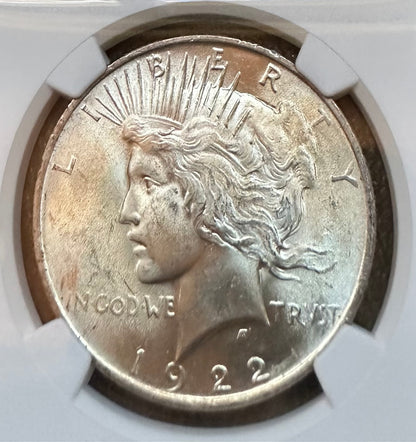 1922 Peace Silver Dollar - NGC MS63