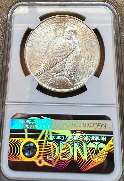 1922 Peace Silver Dollar - NGC MS63