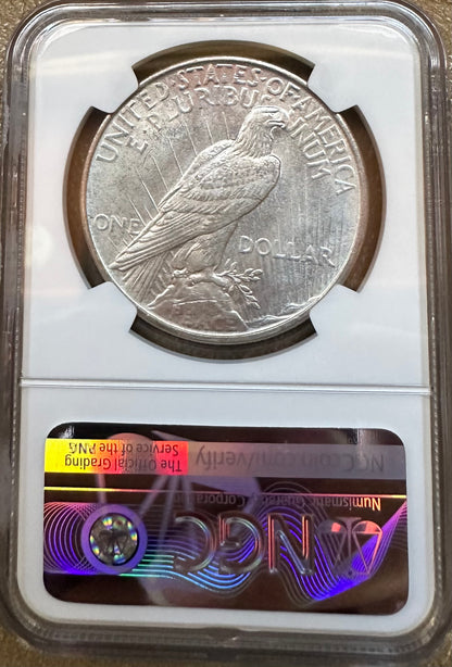 1922 Peace Silver Dollar - NGC MS63