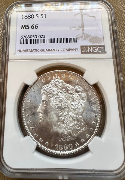 1880-S Morgan Silver Dollar - NGC MS 66