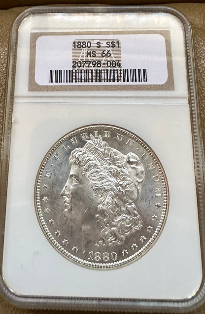 1880-S Morgan Silver Dollar - NGC MS 66