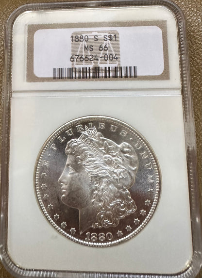 1880-S Morgan Silver Dollar - NGC MS 66