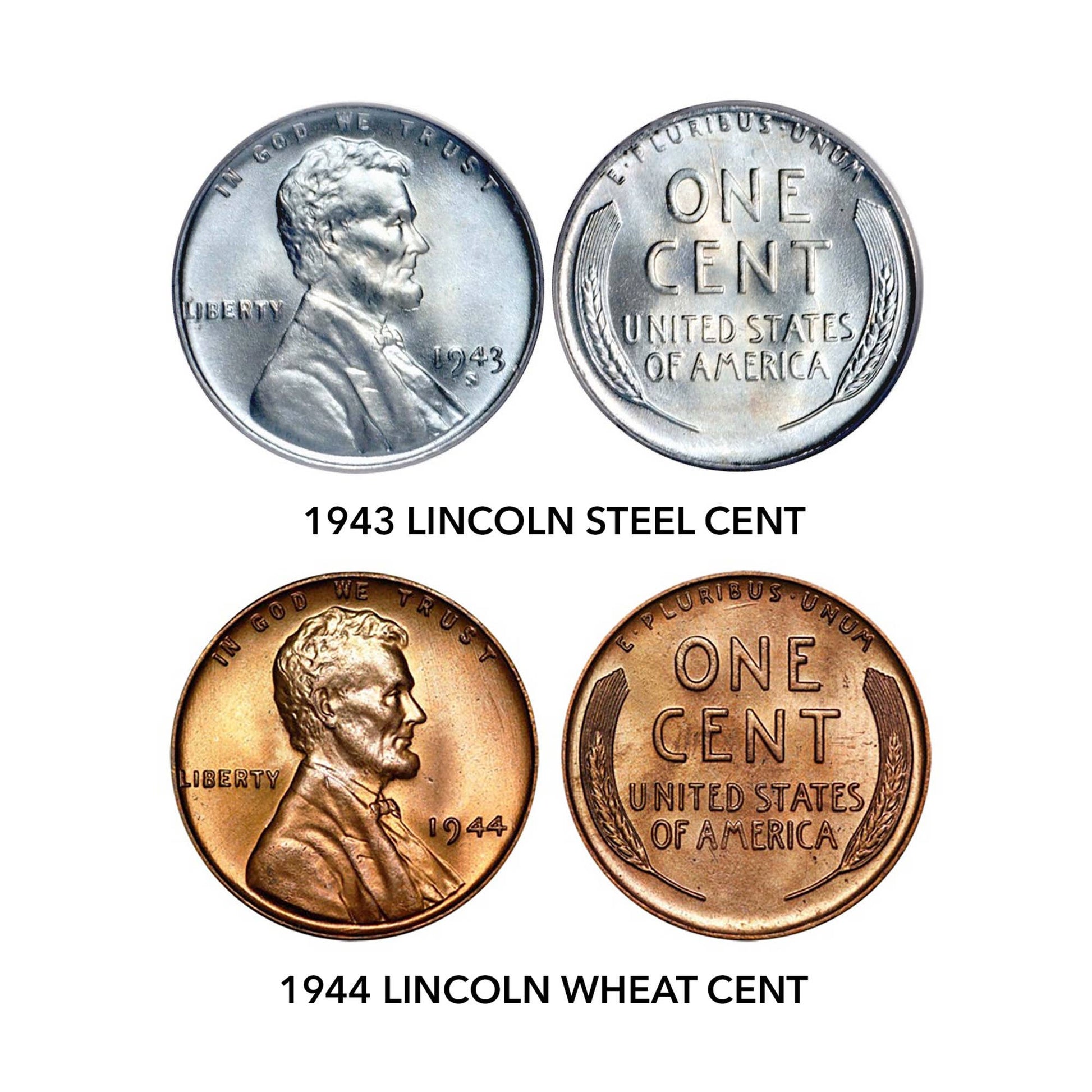 WWII US Mint Penny Collection | Historic Steel and Shell-Casing Pennies with Wheat Backs - Titan Treasure Trove