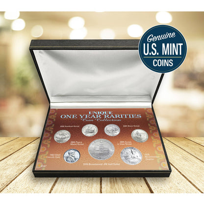 Rare One-Year American Coinage Collection | 7-Piece Set Featuring Lincoln Steel Penny, Westward Journey Nickels and Bicentennial Coins - Titan Treasure Trove